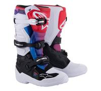 Alpinestars TECH 7S Ragazzi Junior Motocross MX Stivali - Bianco/Nero/Rainbow
