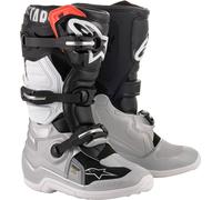Stivali cross bambino Alpinestars TECH 7 S Nero Argento Bianco Oro 6