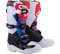 Alpinestars Tech 7S Stivali Motocross Giovani, nero-bianco-rosso, taglia 34