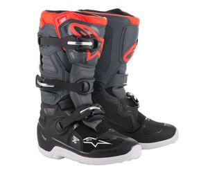 Alpinestars Tech 7S Stivali Motocross Giovani, nero-grigio-rosso, taglia 34
