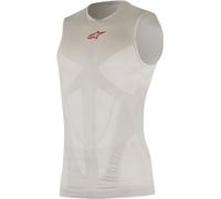 Alpinestars Tech Tank Summer Camicia, Argento/Rosso, Taglia XL/XXL