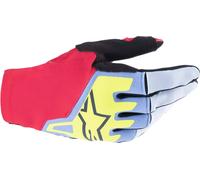 Alpinestars Techstar Guanti da motocross, rosso-blu, taglia S per maschi