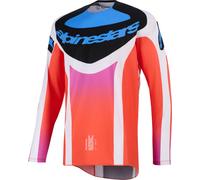 Alpinestars Maglia da motocross Techstar Knif Uomo manica lunga Grigio chiaro-Arancione fluo-Nero M