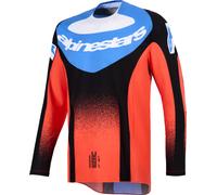 Maglia da motocross Alpinestars Techstar Knif arancione-nero-blu XL