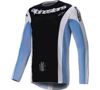 Alpinestars Techstar Melt Maglia da motocross, nero-blu, taglia 2XL per maschi