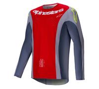 Alpinestars Techstar Melt maglia da motocross rosso-grigio L