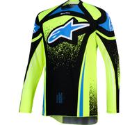 Maglia da motocross Alpinestars Techstar Nomur blu scuro-giallo fluo-blu M