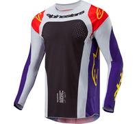 Alpinestars Techstar Ocuri Maglia Motocross, nero-porpora, taglia L per maschi