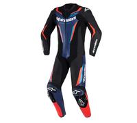 Alpinestars GP Force V2 Tuta in pelle da motociclista in un pezzo, nero/blu/rosso, Taglia 54
