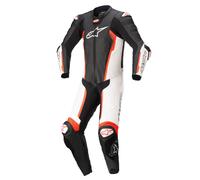Alpinestars Missile V2 Costume da moto monopemo in pelle, nero-bianco-rosso, taglia 48 per maschi