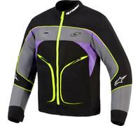 Alpinestars Unite, giacca in tessuto 4XL male Nero/Grigio/Violetto/Giallo Fluo