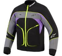 Alpinestars Unite, giacca in tessuto 4XL male Nero/Grigio/Violetto/Giallo Fluo