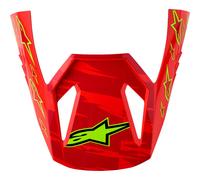 Alpinestars S-M3 Falcon Cima dell'Elmo, rosso, Taglia unica