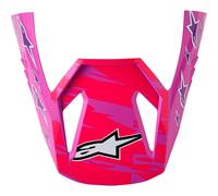 Alpinestars S-M3 Falcon Cima dell'Elmo, viola/bianco, Taglia unica