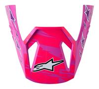 Alpinestars S-M3 Falcon Picco del Casco Giovanile, viola/bianco, Taglia unica