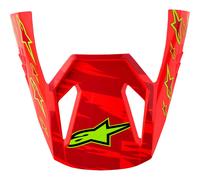 Alpinestars S-M3 Falcon Picco del Casco Giovanile, rosso, Taglia unica
