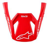 Frontino Casco Alpinestars S-M3 Radium Rosso Fluo/Bianco/Lucido Rosso Fluo,Bianco,Lucido