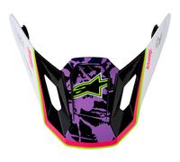Frontino Casco Alpinestars S-M7 Blaster Viola/Rosa/Bianco/Lucido Viola,Rosa,Bianco,Lucido