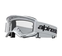 ALPINESTARS VISION 3 WORDMARK MASCHERA CROSS BIANCA LENTE TRASPARENTE