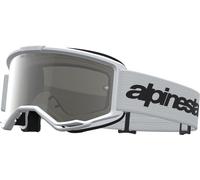 Alpinestars Vision 3 Wordmark Mirror Occhiali da motocross, bianco/nero, Taglia unica