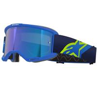 Alpinestars Vision 5 Corp Occhiali da motocross, blu-giallo per maschi