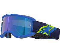 Alpinestars Vision 5 Corp Occhiali da motocross, blu-giallo per maschi