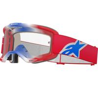 Maschera Cross Alpinestars Vision 5 Corp Lente Trasparente Rosso/Bianco/Blu Rosso,Bianco,Blu