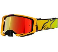 §Maschera Cross Alpinestars Vision 8 Corp Giallo-Rosa-Mirror Red§