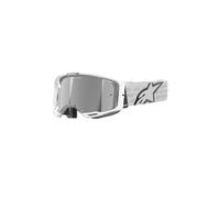 Alpinestars Vision 8 Corp Mirror Stripes Occhiali da motocross, bianco, unica taglia