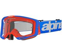 Maschera Cross Alpinestars Vision 8 Wordmark Blu/Arancio Blu,Arancio