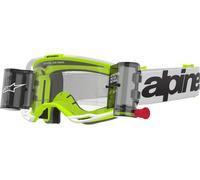 Alpinestars Vision 8 Wordmark Roll-Off Occhiali da motocross, bianco-giallo per maschi