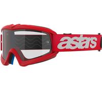 Alpinestars Vision Blaze Clear Occhiali da motocross giovanili, bianco-rosso per maschi