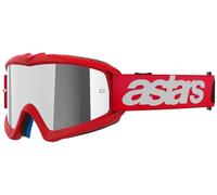 Alpinestars Vision Blaze Mirrored Occhiali da motocross giovanili, bianco-rosso