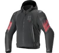 Alpinestars Zaca Air Venom giacca impermeabile in tessuto da moto, nero/rosso, S