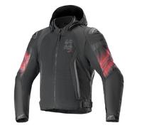 Alpinestars Zaca Air Venom Giacca moto impermeabile nero/rosso fluo 2XL
