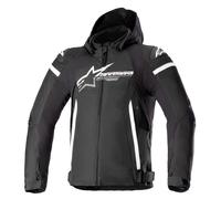 Alpinestars Zaca, giacca da moto impermeabile in bianco e nero 2XL