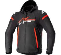 Alpinestars Zaca, giacca tessile impermeabile S male Nero/Rosso Chiaro/Bianco