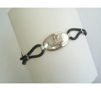 Alpini: Braccialetto in Argento 925 e caucciù con Cappello Penne Nere -bracciale