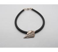 Alpini: Braccialetto in Argento 925 e Caucciù con Cappello Penne Nere -Bracciale