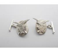 Alpini : Gemelli in Argento 925 - Cerimonia - Fregio - Aquila Simbolo - Stemma