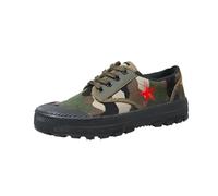 Alpinismo Maschile Resistente all Usura Formazione Militare Sito di Costruzione Protezione del Lavoro Scarpe in Gomma Scarpe di Rilascio di Tela Femminile (Khaki,42)