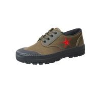 Alpinismo Maschile Resistente all Usura Formazione Militare Sito di Costruzione Protezione del Lavoro Scarpe in Gomma Scarpe di Rilascio di Tela Femminile (Giallo,40)