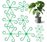 Alpinleux 8 supporti per piante rampicanti per piante d'appartamento, accessori per la crescita del gancio per stelo, riutilizzabili, in plastica, per piante da giardino (verde)