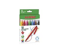 Alpino AR001002 8413240556749 Astuccio per 12 Pennarelli a Punta Fina, Taglia unica, Multicolore