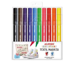 Alpino Pennarelli Textiles Color experience. Pennarelli per tessuto | Divertiti a decorare i tuoi vestiti | Disegna e colora il tuo capo preferito