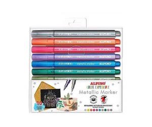 Alpino Pennarello Metallic Marker Color Experience Assortito 10 Unità