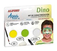 Alpino Set di caratterizzazione Aqua Make up Dinosauro | Trucco viso e corpo Base acqua | Ideale per costumi di bambini e adulti | Vernice a base acqua per uso ricreativo e semi-professionale