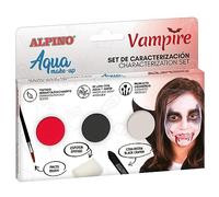 Alpino Set di caratterizzazione Aqua Make up Vampiro | Trucco viso e corpo Base acqua | Ideale per costumi di bambini e adulti | Vernice a base d'acqua per uso ricreativo e semi-professionale