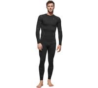 Alpinus Set intimo Outdoor IDRE Uomo Camicia Leggings Senzacuciture Nero
