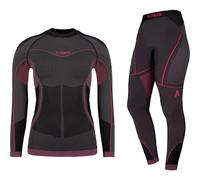 Alpinus Set intimo Outdoor Mora Donna Camicia Leggings Graphite Pink